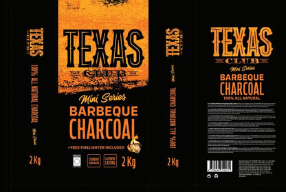 Medžio anglis „Texas Club“ ANGL2NEW, 2 kg