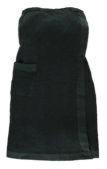 Sauna apron Rento, 145 x 85 cm, black/green