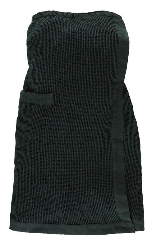 Sauna apron Rento, 145 x 85 cm, black/green