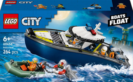 LEGO® City Police Boat Chase 60456, 264 Pieces
