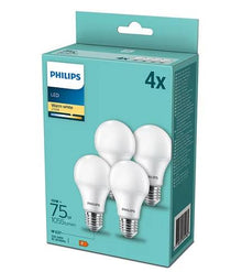Philips LED bulb, A60, E27, 10 W, 1055lm, 2700K, 4 pcs