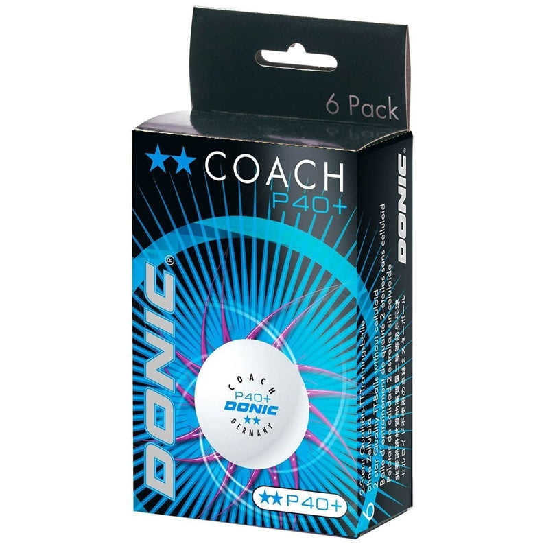 Table Tennis Ball Donic Coach, 40 mm, 6 pcs.