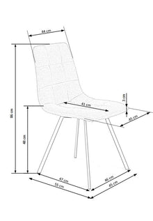 Обеденный стул Halmar K-402, серый