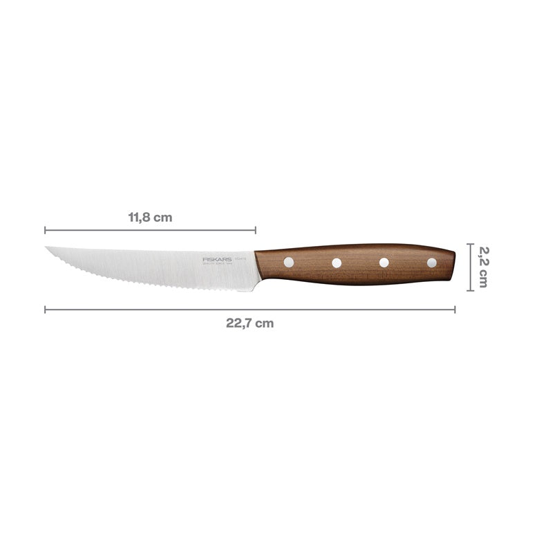 Nóż Fiskars, stal nierdzewna/drewno