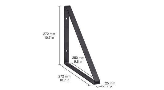 Shelf bracket Dolle Bermuda, 272x272 mm, anthracite