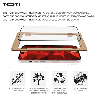 Telefono apsauginis stiklas Toti Premium iPhone 16 Pro, 9H