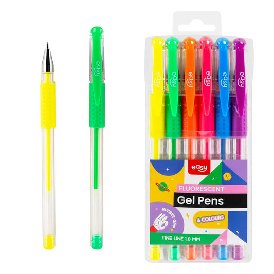 GEL PENS NEON 1MM 6PCS