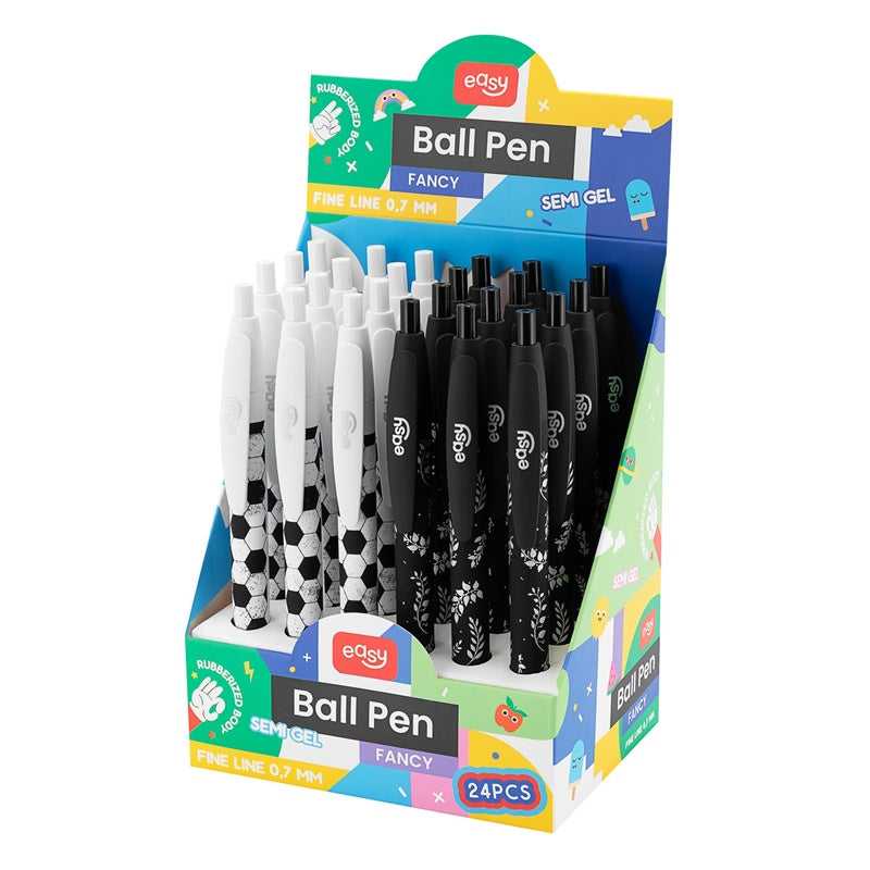 Ballpoint pen, white ink/black ink, 0.7 mm
