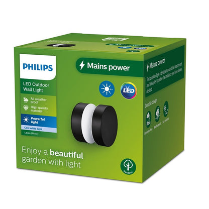 LED light PHILIPS LAVEN 929003362501, 6 W, IP44, black