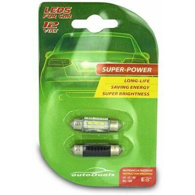 Car bulb AutoDuals CB8541631, LED, white, 12 V
