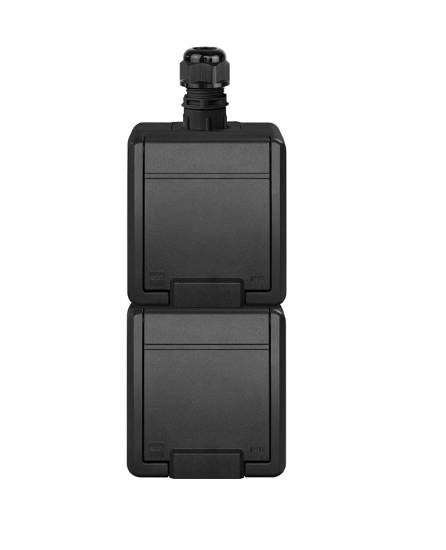Dvivietis kištukinis lizdas ELEKTRO-PLAST AQUANT, IP65