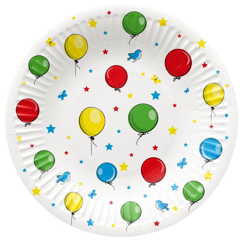 Vienkartinės lėkštės PAW Balloons, Ø 18 cm, 8 vnt.