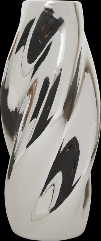 Atmosphera Twisted vase 210138, 28 cm, silver