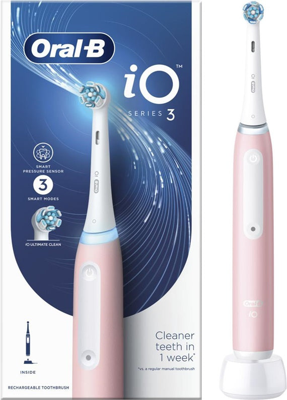 Elektrinis dantų šepetėlis Braun Oral-B iO Series 3, rožinis