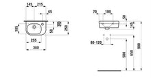 WASHBASIN HUNG LUA 36X25X12 WHITE