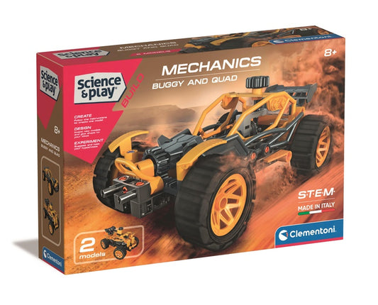 Clementoni BUGGY AND QUAD 75077BL Constructor, plastic
