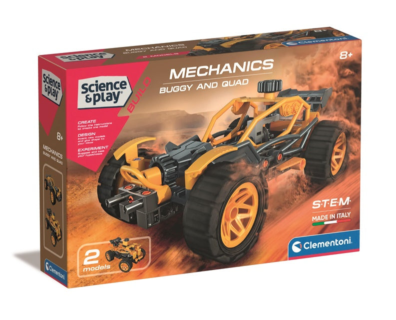 Clementoni BUGGY AND QUAD 75077BL Constructor, plastic
