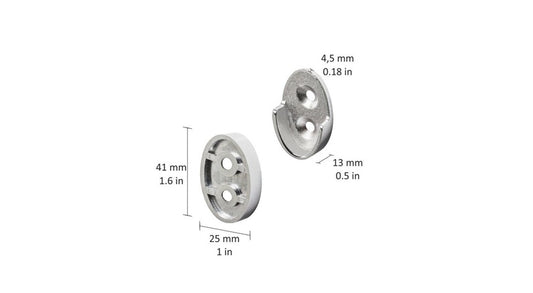 Dolle crossbar bracket, 35 mm x 20 mm, 2 pcs.