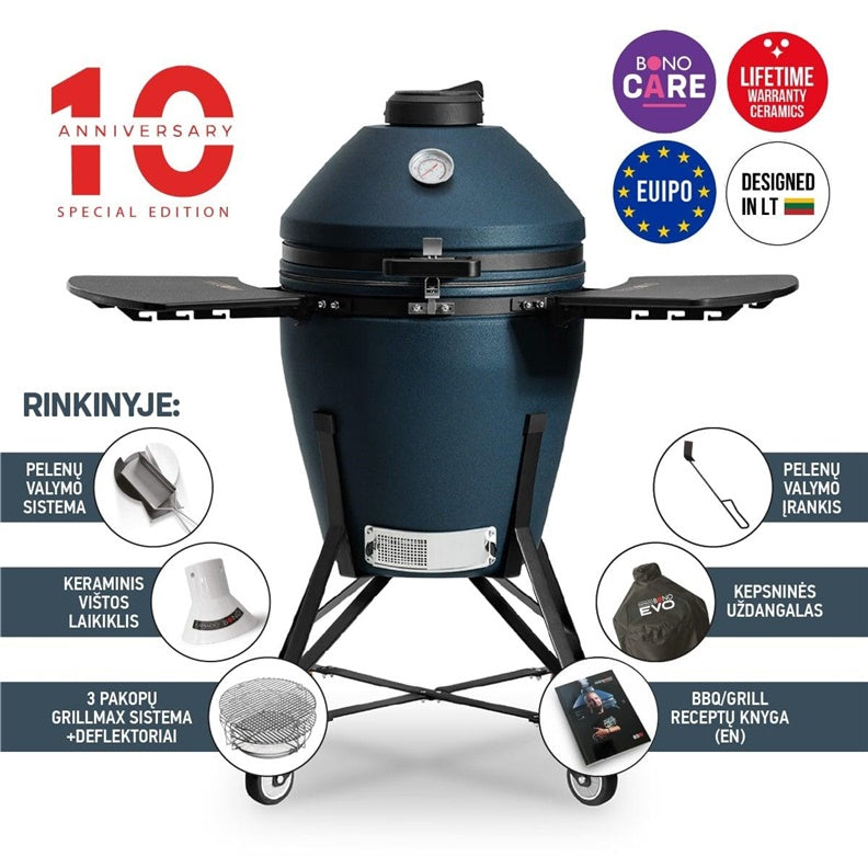 Grill Kamado Bono MEDIA EVO 22, niebieski, 79 cm