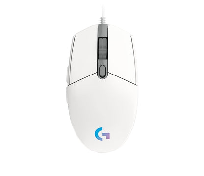 Mysz przewodowa dla graczy Logitech G102 Lightsync, biała