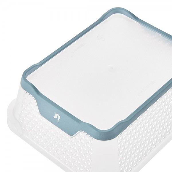 Basket Keeeper, clear/blue, 16 x 20 x 7 cm