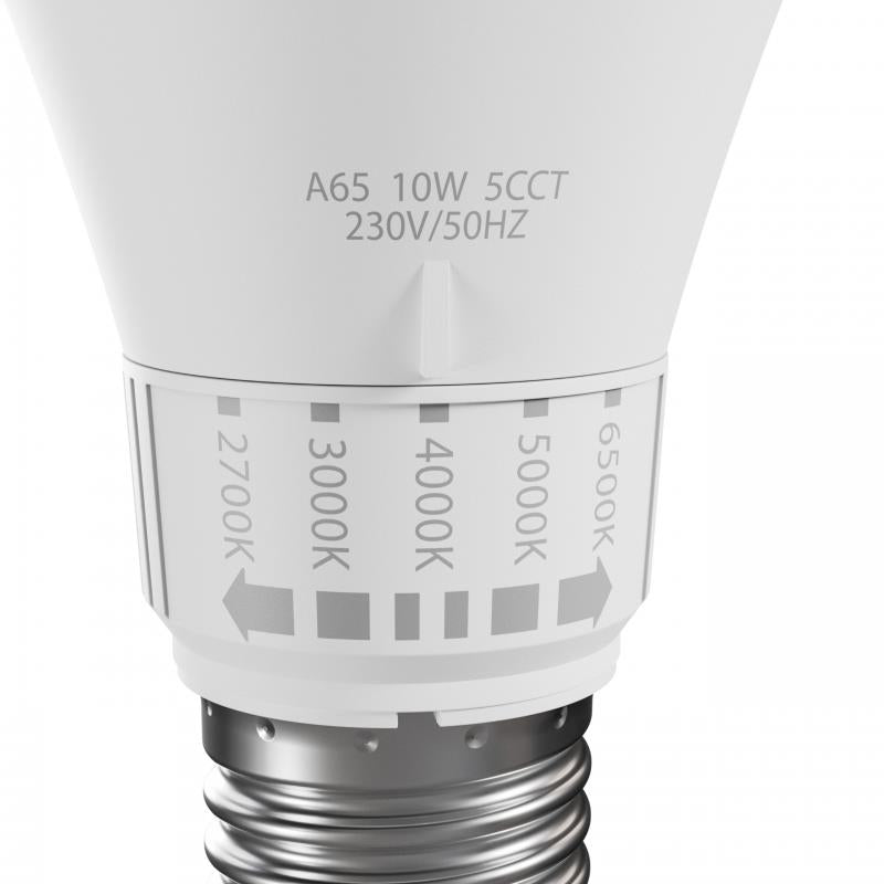 Spectrum LED Bulb, A65, E27, 10W, 1100LM, 2700-6500K, 5CCT