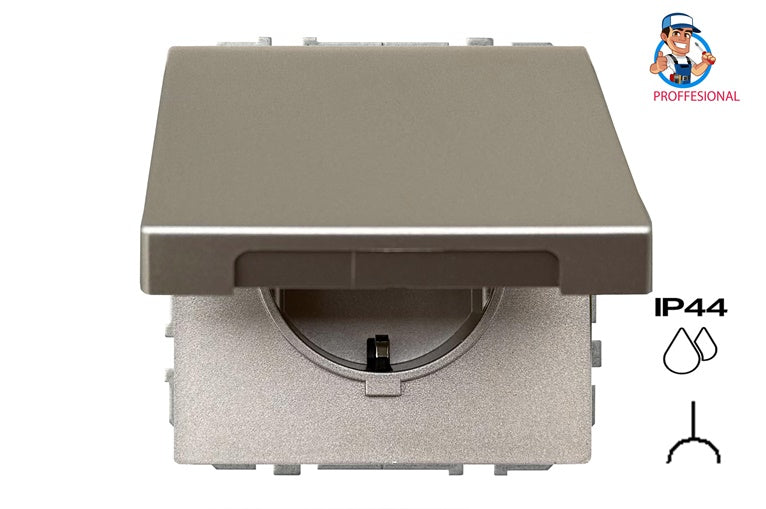 Socket LIREGUS MODERN, IP44, champagne