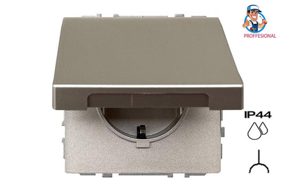 Socket LIREGUS MODERN, IP44, champagne