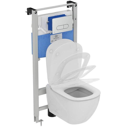 TOILET COMPL. WITH FRAME AND CHR. BUTTON
