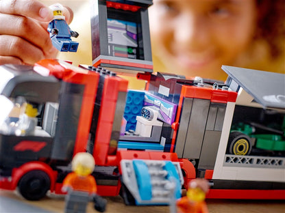LEGO® City F1® Truck with RB20 & AMR24 F1® Cars, 1086 vnt.