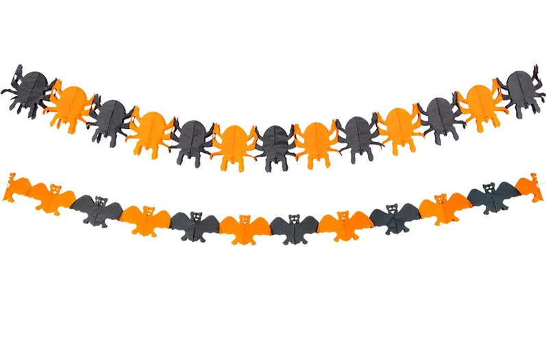 Decoration 747271, black/orange, 3000 mm, paper