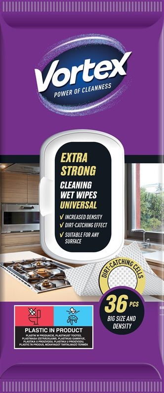 WIPES WET UNIVERSAL VORTEXES 36PCS