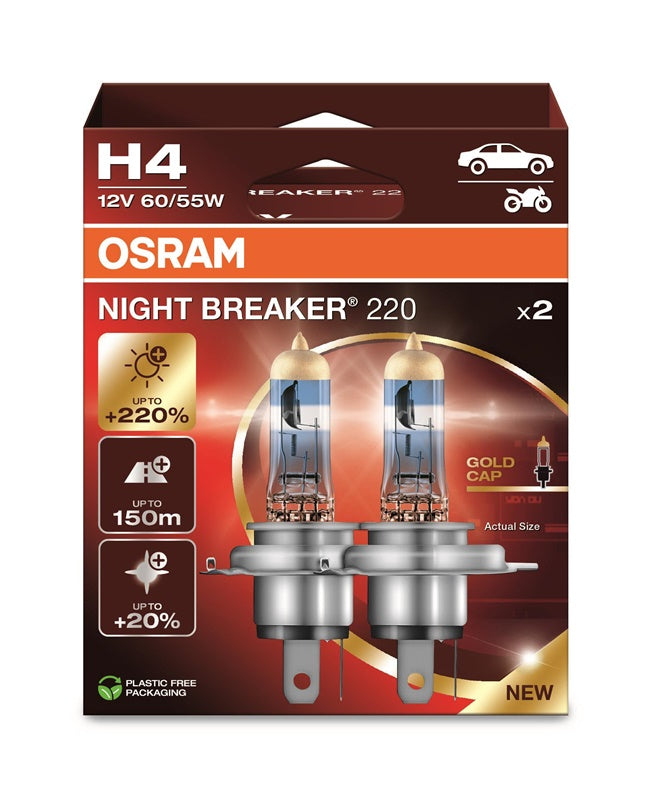 BULB CAR OSRAM 60/55W 12V P43T 5X2 H4