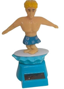 Dekoracyjny prezent-pamiątka, surfer, kolor żółty.