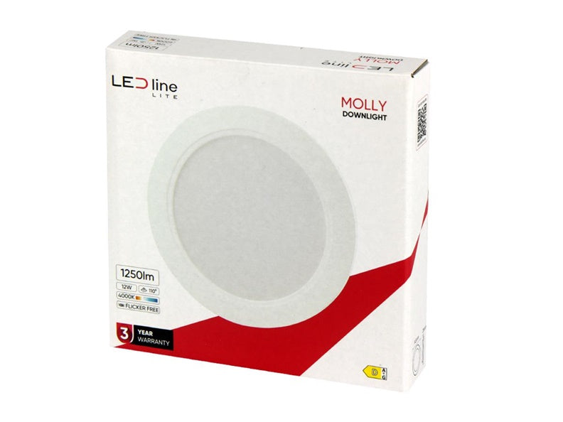 Recessed luminaire LED Line MOLLY, 12W, 4000K, LED