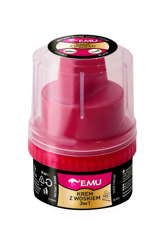 Shoe polish EMU 3in1, black, 0.05 l