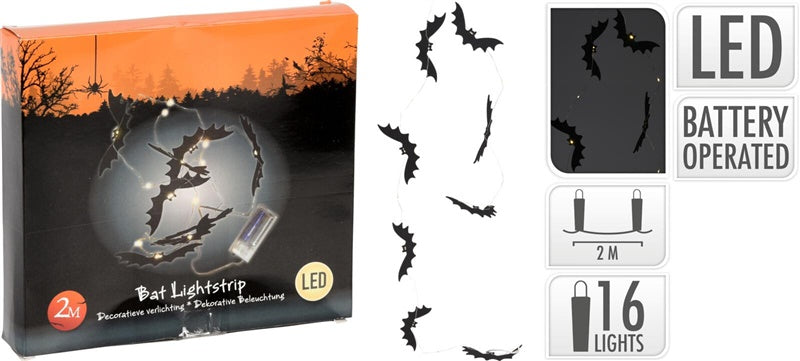 Decoration bat LED 109590050, black, 200 cm