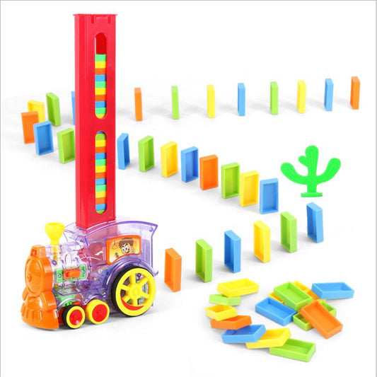 DREWNIANY POCIĄG DOMINO