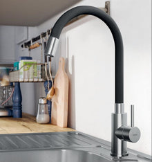 Bateria zlewozmywakowa Ferro Zorba Inox BZR4BSS, czarna
