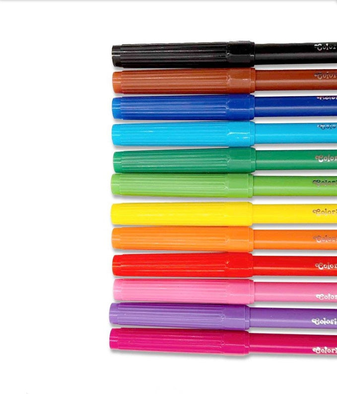 Colorino Nasa felt-tip pens, single-ended, 12 pcs.