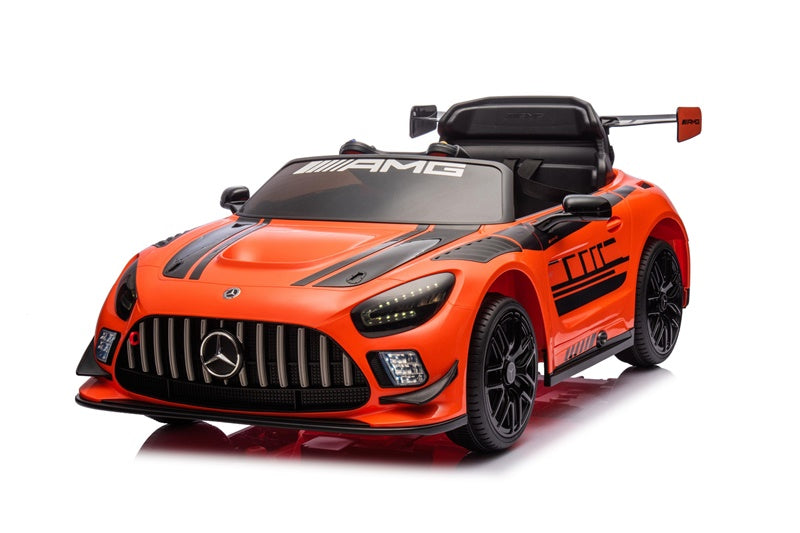 Vaikiškas elektromobilis Mercedes AMG GT3, juoda/oranžinė