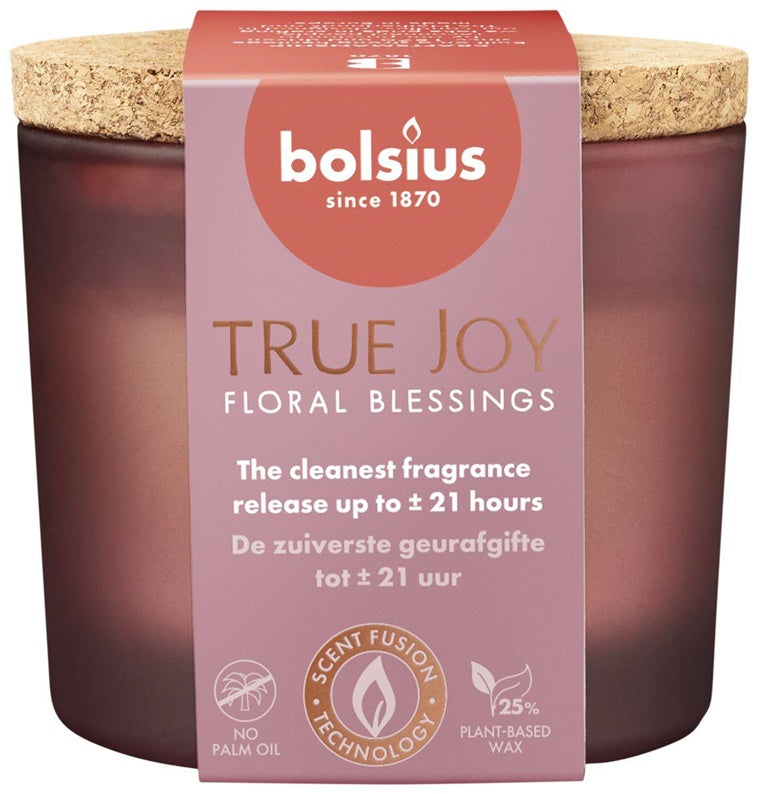 Świeca zapachowa Bolsius TRUE JOY Floral Blessings, 21 h
