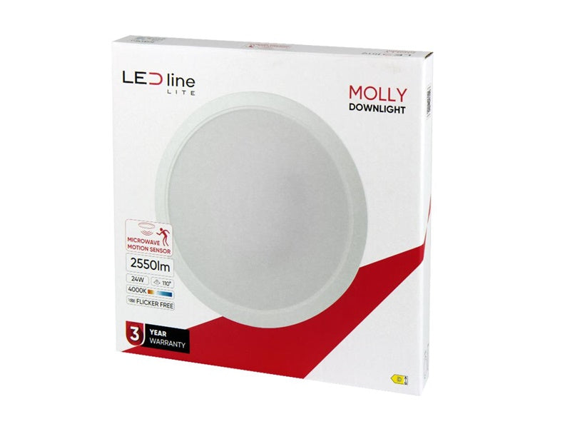 Oprawa wpuszczana LED Line MOLLY, 24W, 4000°K, LED