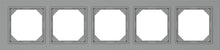 VILMA QR1000 five-gang frame, grey