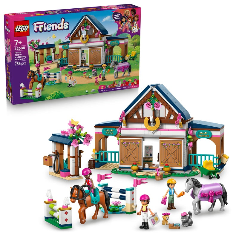 LEGO® Friends Stables 42688 Building Toy, 735 Pieces