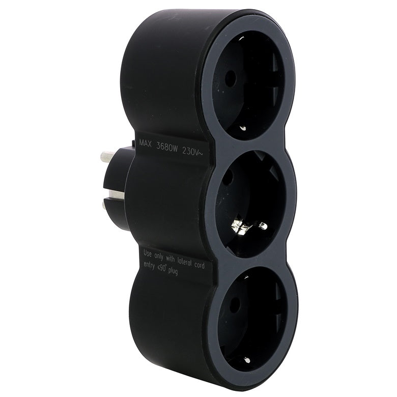 LEGRAND three-way splitter, black