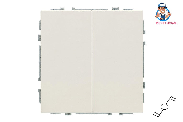 Switch LIREGUS MODERN, 2-gang, matte sand colour