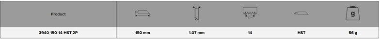 Brzeszczot piły szablastej Bahco 14TPI 150x1.07mm, 2 szt.