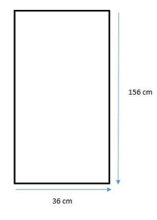 FLOOR STANDING MIRROR WITH FRAME 156X36 CM WHITE