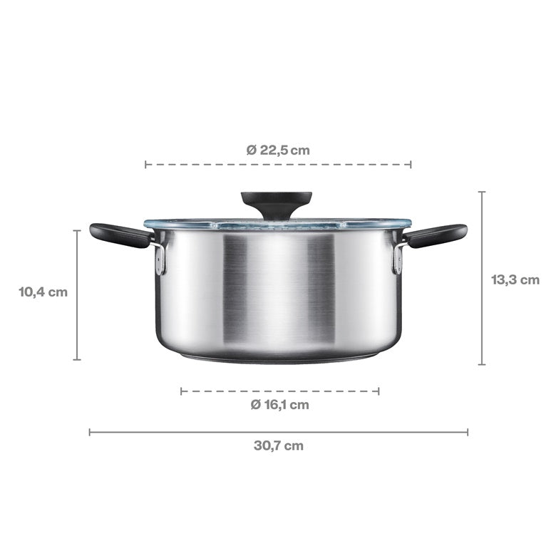 Pot Fiskars Functional Form 1072316, 22.5 cm, 3 l